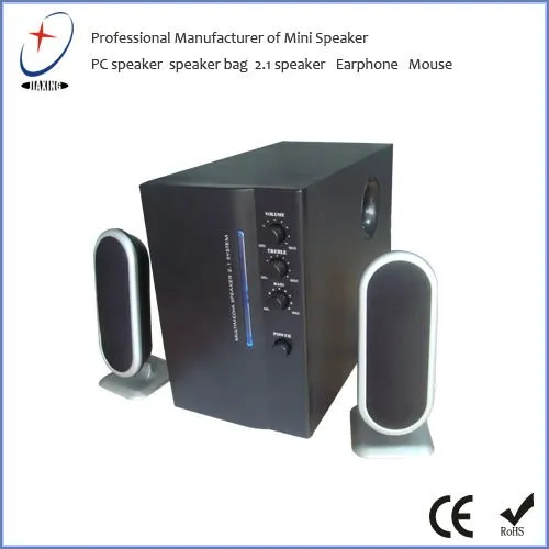 multi-media 2.1 portable stereo speaker for computer VCD/DVD player