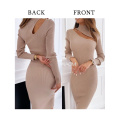 Women's Long Sleeve Ribbed Sweater