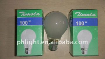A55 clear 60w/100w incandescent bulb
