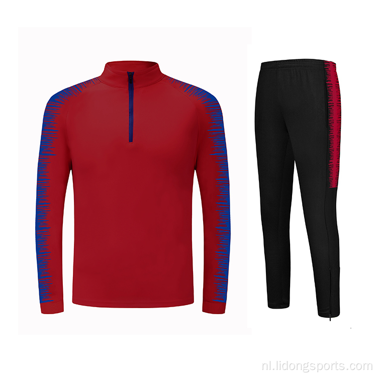 Mode lange mouw training voetbal jogging sport tracksuits