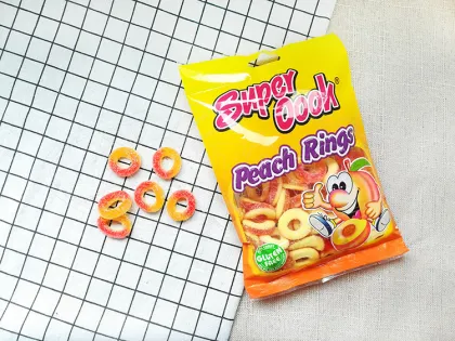 Super Oooh Peach Rings Sour Sweet Candy