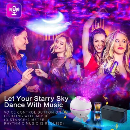 LED Aurora Projector Night Lamp with Remote for Kids and Adults