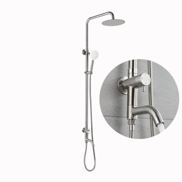 304 Stainless Steel Single Cold Shower Set for Home Bathroom Rain Faucet Shower