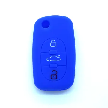 Custom silicone rubber car key case for Audi