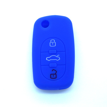 Custom silicone rubber car key case for Audi