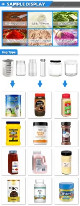 Automatic Jar Bottle Vial Filling Machine for Glitter Cosmetics and Loose Powder