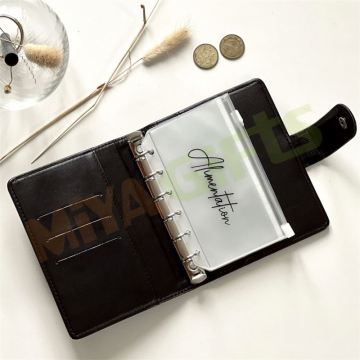 Customizable A7 Binder Planner with Personalized Envelopes, Monthly Budgeting, and Leather Wallet System