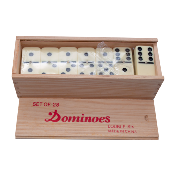 28 piezas de juego de bloques de seis dominós dobles