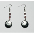 Hematite Earring with silver color finding