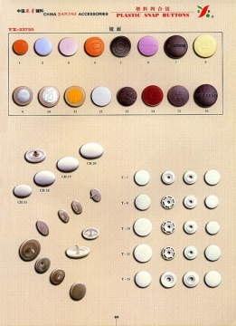 plastic four part snap buttons