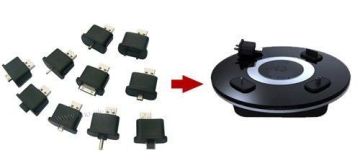 Bright Black Portable Electric Capacity Cell Phone Docking Station For Iphone / Ipad Rohs
