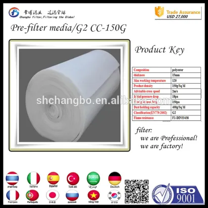 150g industrial air conditioner filter media air conditioning parts