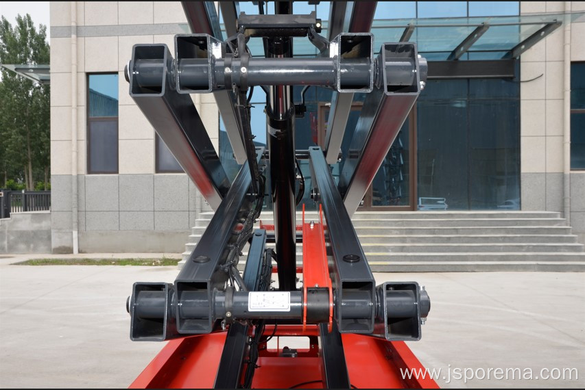 Self moving scissor fork type lift platform