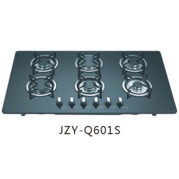 Tempered glass built-in gas stoves with 6 burners