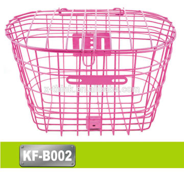 Good Quality steel wicker plastic bicycle front basket