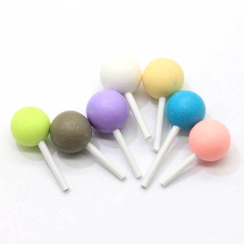 100τμχ Χαριτωμένο Lollipop Polymer Clay Simulation Candy Cute Cute Hot Selling for Birthday Cake Party Wall Desk Decoration DIY