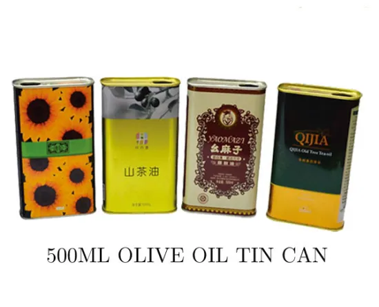 Rectangle 500 Ml Edible Olive Tin Can Box