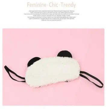 N182 Funny plush panda animal sleep eye mask