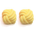 Kawaii Candy Color 16mm Simulation Wool Ball Resin Flatback Mini Craft DIY Phone Case Decoration