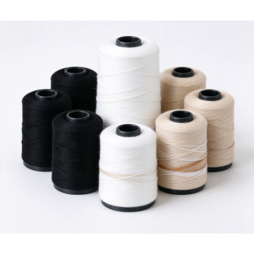 hilo de fibra discontinua reciclado verde