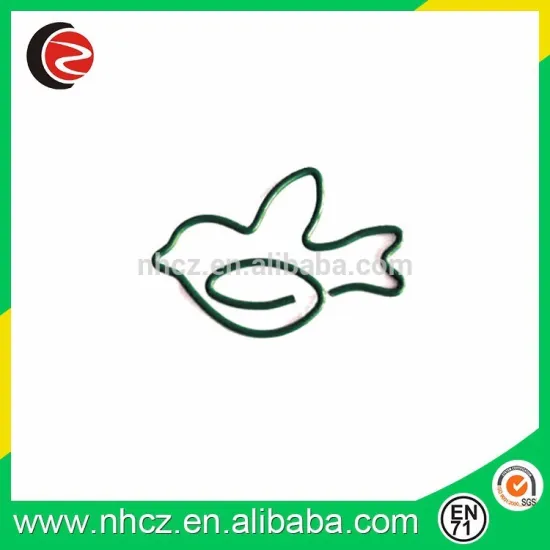 wholesale colorful stainless steel special shape paper clip