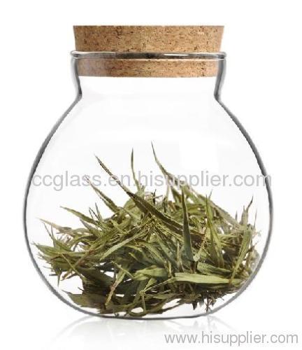 Hand Made High Quality Borosilicate Glass Storage Jar 