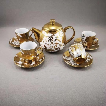 Set di caffè in ceramica in oro di lusso diretto in fabbrica