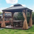 Metal With Sides Canopy Garden Hardtop Outdoor Gazebos