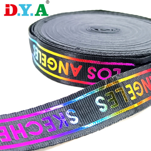 Custom Shiny Polyester Printing Webbing Gift Wrap Webbing