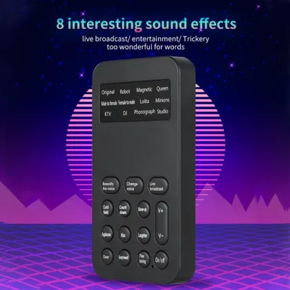 Universal Mini Sound Card Voice Changer for Mobile Phones and Computers: New Functions