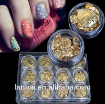 Hot sale 3D EN71 Metallic gold silver foil Nail Decoration sticker