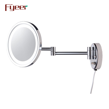 Fyeer Ultra Thin Wall-Mounted Bathroom Single Side Wall Mirror with LED Light