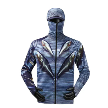Custom Sublimation Men's UPF 50+ Anti-UV Long Sleeve Fishing Shirt