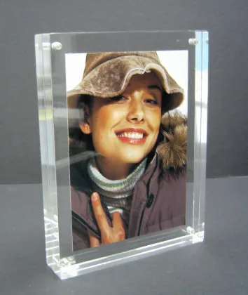 crystal glass photo frame