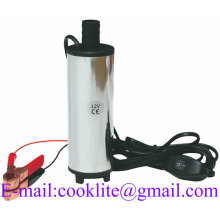 DC 12V 24V Submersible Diesel Oil Water Transfer Pump Battery Operated Mini Electric Fuel Dispenser - Stainless Steel