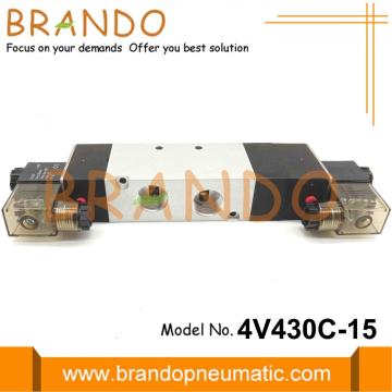 1/2 &#39;&#39;4V430C-15 5/3 웨이 공압 솔레노이드 밸브 24VDC