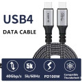 100W transmissie USB4.0 Nylon Braiding Data Cable