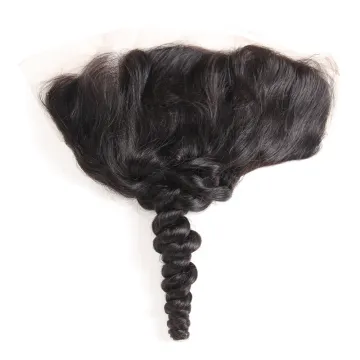 Customized Label Virgin Wholesale Indian Pre Plucked Hair line 13x4 Double Loose Lace Frontals