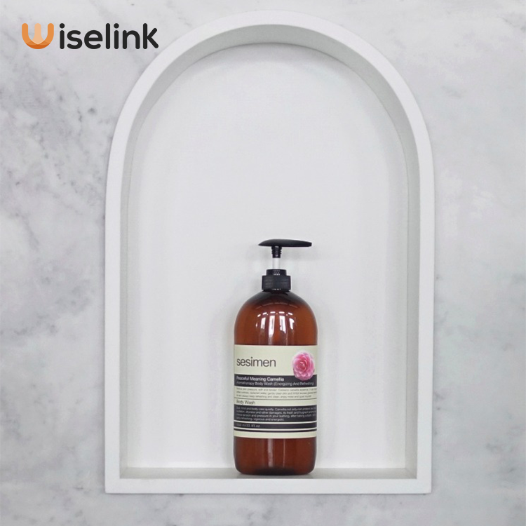 curved shower niche