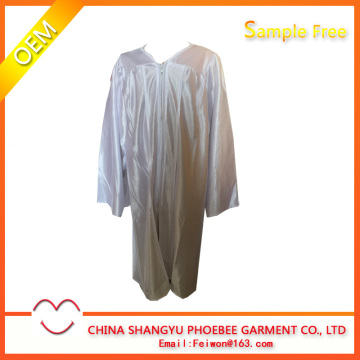 Shiny Customized white Children Graduation dressing Gown