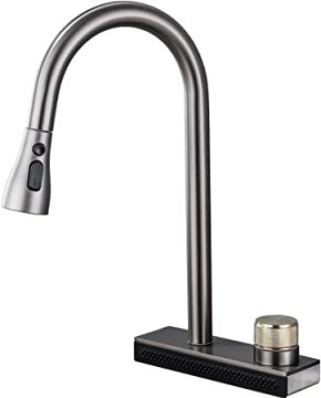 Modern Drop-in Kitchen Sink with Pull-Down Faucet