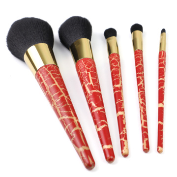 2021 Baru 5 pcs Hand Made Makeup Brush Set Buat Logo Anda