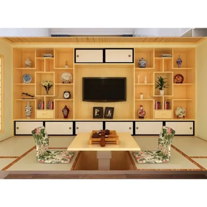 Japanese Tatami Bed with Contemporary Customized Storage for Multi-functional Rooms