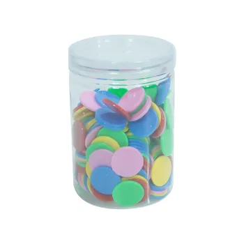 High Quality 25mm Color Plastic Counting Circles Unisex Educational Toy