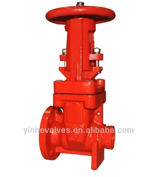 FM UL Approved Resilient Seated Rising Stem Type Flange to Groove Ends Gate Valve