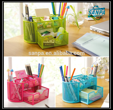 2016 Colorful Wire Mesh Desk Organizer