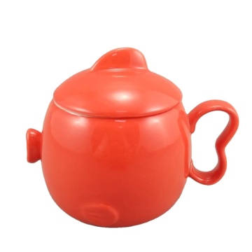 Creative Fish Shape Red Tea Mug with Lid