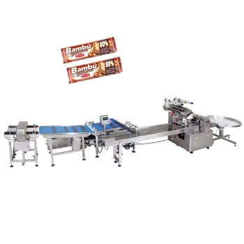 Biscuit Candy Cheese Energy Chocolate Protein Granola Bar Packaging Machine" could be shortened to "Energy Bar Packaging Machine" for a more concise and searchable title. However, if you want to include more details and keep it SEO-friendly, you might con