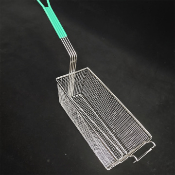 Commercial Stainless Steel French Fries Chicken Leg Frying Basket with Oil Filter Screen