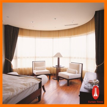 Curtain Times motorized pleated room curtain king style curtain for hotel